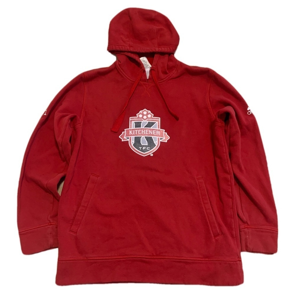 Adidas Kitchener TFC Red Hoodie Sweatshirt - Men's/Unisex Large